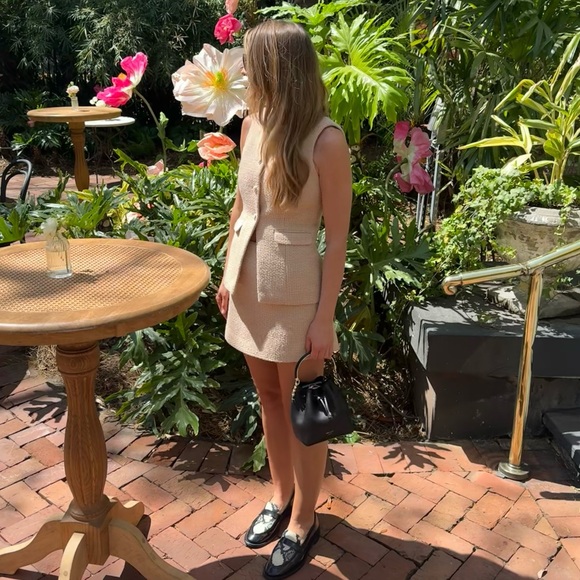 Meshki Camilla Boucle Mini Skirt - Light Taupe - Picture 8 of 8